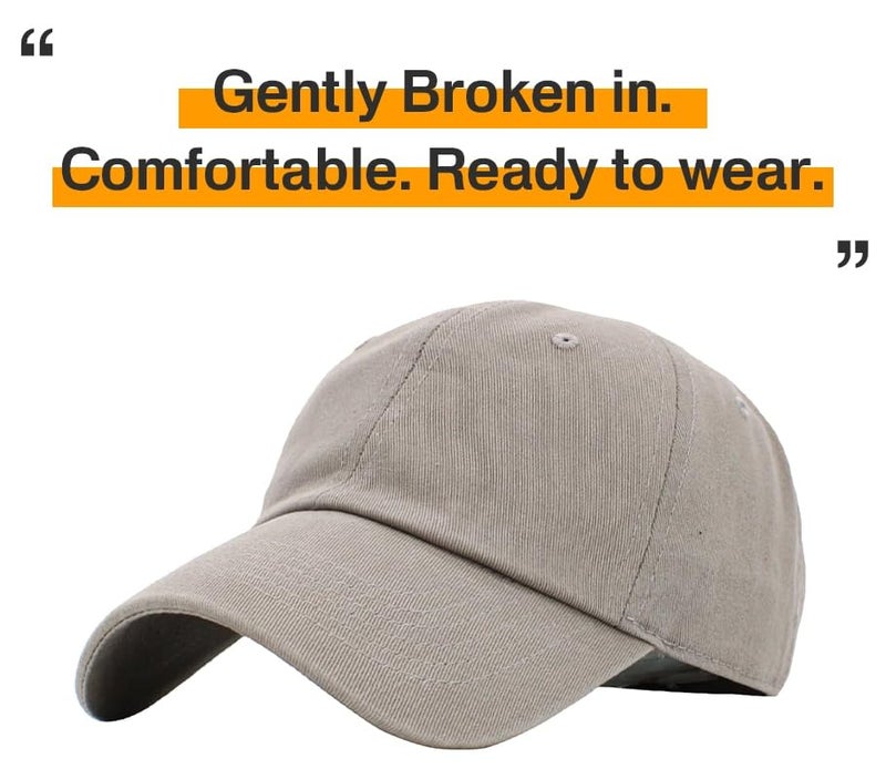 KBETHOS KB-LOW LGY Classic Cotton Dad Hat Adjustable Plain Cap. Polo Style Low Profile (Unstructured) (Classic) Light Gray Adjustable - Image 4